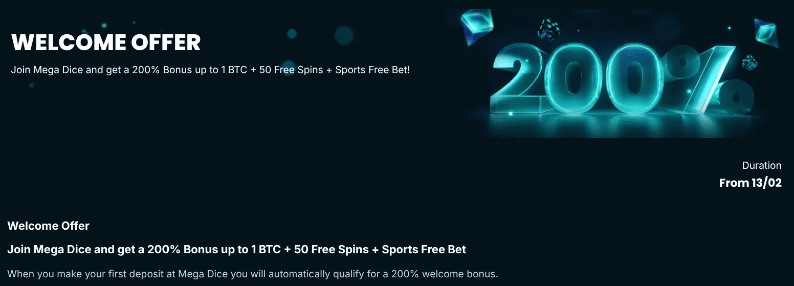 mega dice welcome offer (1)